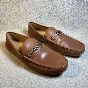 Coach Men's Leather M 9.5 D US Mott Driver FG2984 Brown Slip On Loafer Shoes